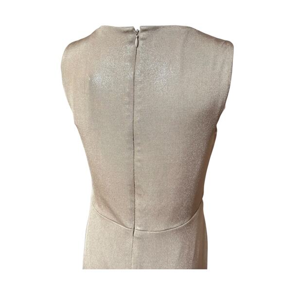 Ralph Lauren NEW Foil Print Jersey Cocktail Dress 4 Twist Front Accent Metallic - Picture 8 of 12